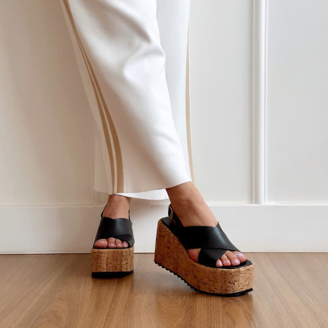 Sandalia plataforma preta: como combinar com diferentes peças do seu guarda-roupa?